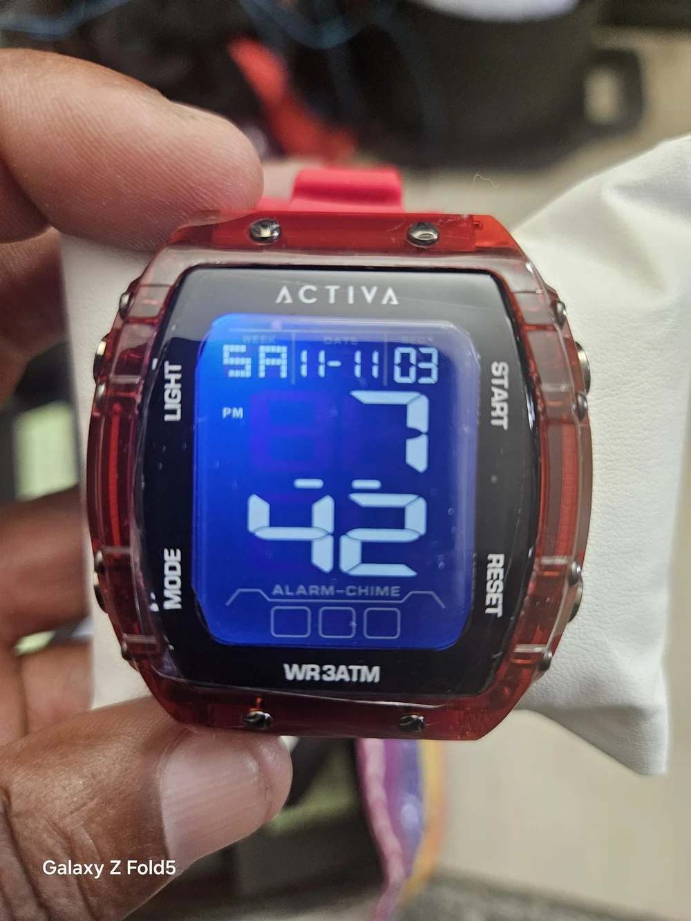 Activa Red Transparent Digital Sports Watch